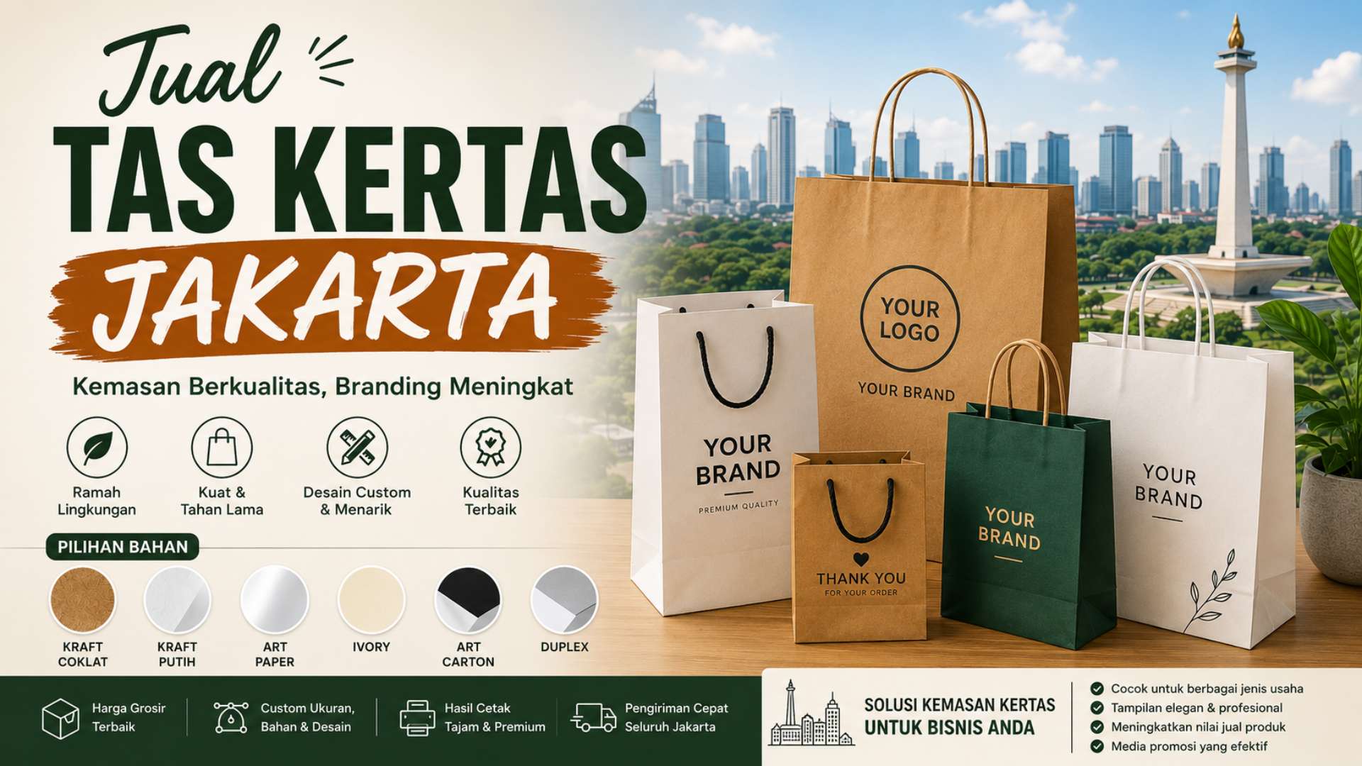 Jual Tas Kertas Jakarta untuk Kebutuhan Bisnis dan Branding